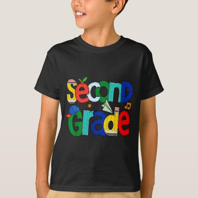 Second Grade Student School Clroom Learning Educat T-Shirt (Vorderseite)
