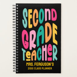 Second Grade Teacher Colorful Text Planer