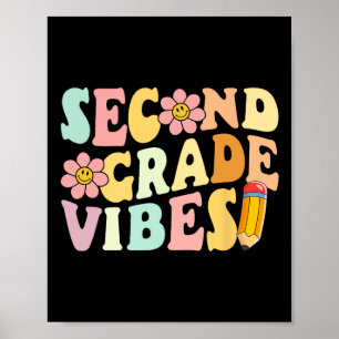 Second Grade Vibes 2. Klasse 1. Schultag Tee Poster