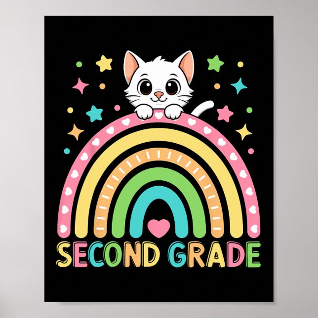 Second Grade Vibes First Day Of 2nd Grade Crew Gir Poster (Vorne)