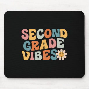 Second Grade Vibes - Retro 2. Klasse 1. Schultag Mousepad