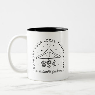 Second-Hand-Laden lokale nachhaltige Mode Second-H Zweifarbige Tasse