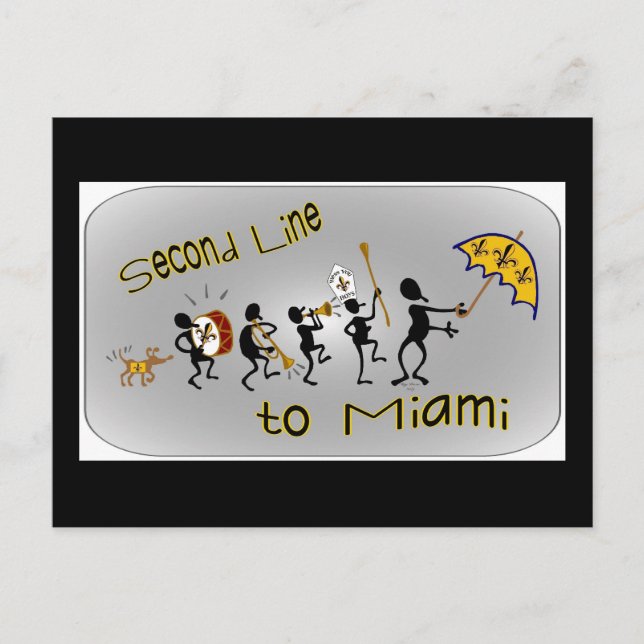 Second LIne Fans Postkarte (Vorderseite)