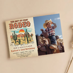 Second Rodeo Western Cowboy 2. Geburtstag Einladung
