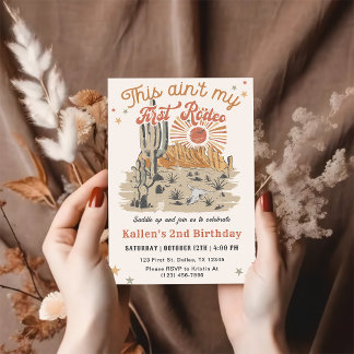 Second Rodeo Western Cowboy 2. Geburtstag Einladung