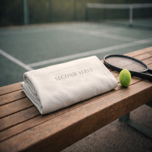SECOND SERVE Tennis Handtuch – Spieler Edition (Von Creator hochgeladen)