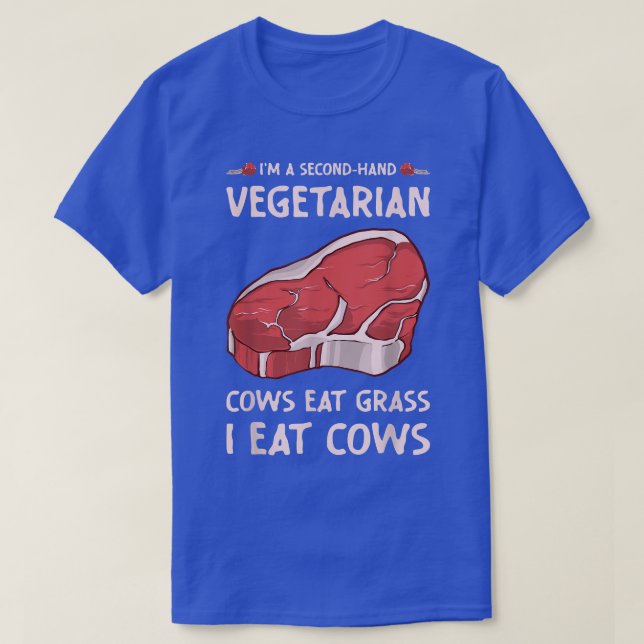 Secondhand Vegetarian Funny BBQ Grilling  1272 T-Shirt (Design vorne)