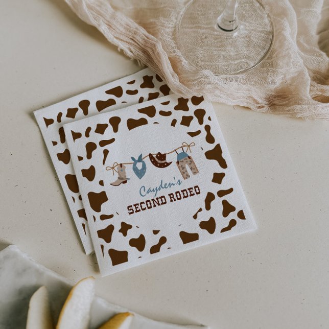 SecondRodeo Western Cowboy 2. Geburtstag Serviette (Von Creator hochgeladen)