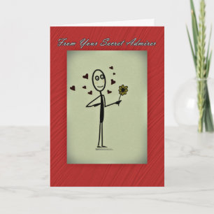 Secret Admirer Card Stick Person Karte