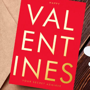 Secret Admirer RED WHITE FUN FAPPY GOLD Folieneinladung