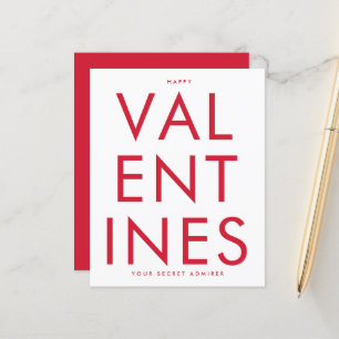Secret Admirer RED WHITE FUN HERZ Brauch GLÜCKLICH