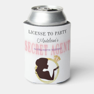 Secret Agent License Party Bachelorette Interstate Dosenkühler
