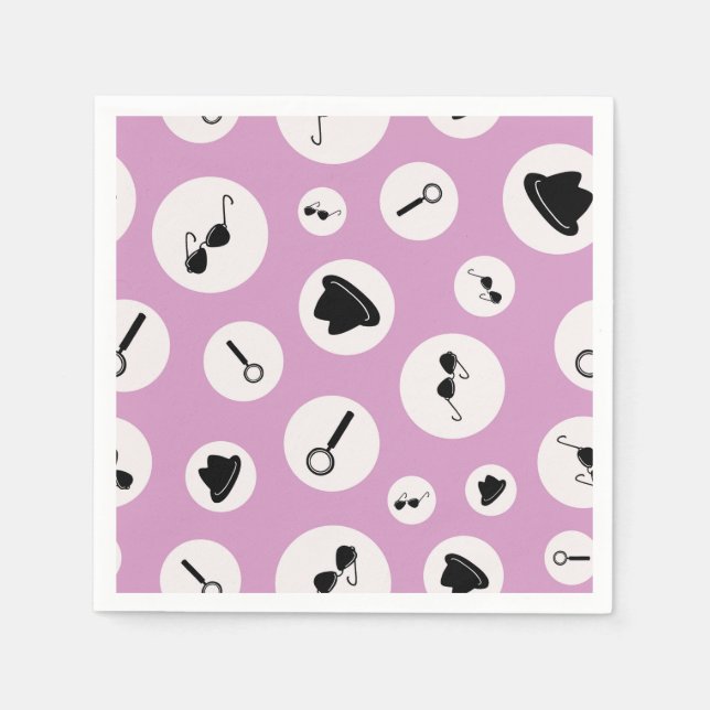 Secret Agent Party Serviette (Vorderseite)