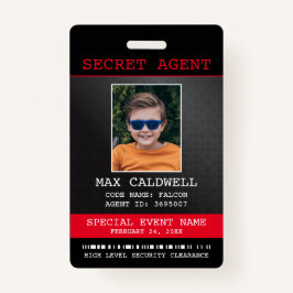 Secret Agent Spy Abzeichen Ausweis