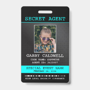 Secret Agent Spy Abzeichen Ausweis