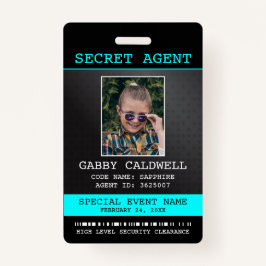 Secret Agent Spy Abzeichen Ausweis