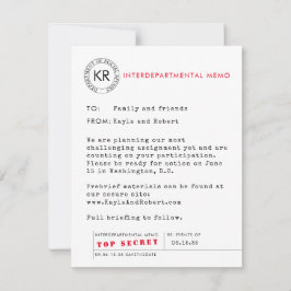 Secret Agent Spy Save the Date