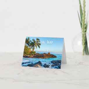 Secret Beach Maui, Tropical, Paradies, Hochzeit Dankeskarte