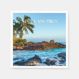 Secret Beach Maui, Tropical, Paradies, Hochzeit Serviette