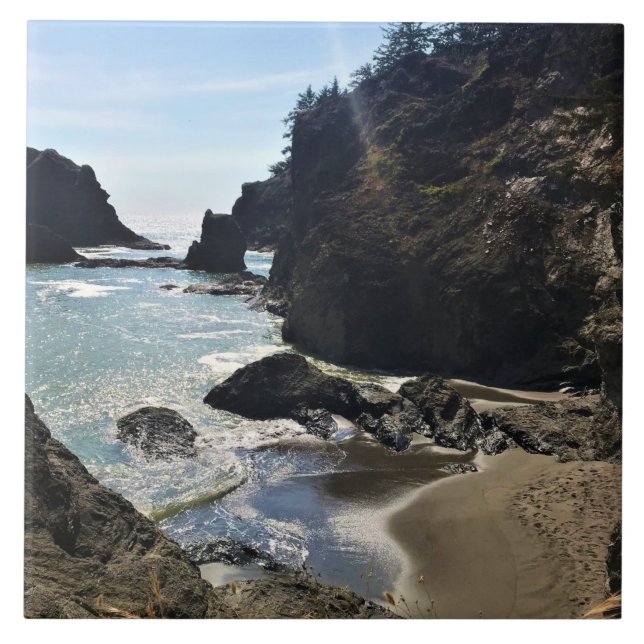Secret Beach, Samuel H. Boardman, Oregon Fliese (Vorderseite)