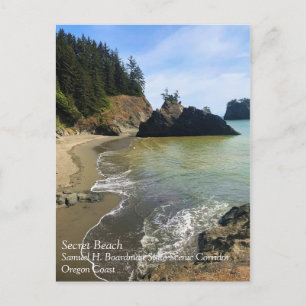 Secret Beach, Samuel H. Boardman, Oregon Postkarte