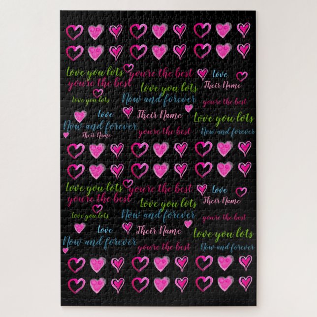 Secret Crush Gift - Verbergen Sie eine Nachricht v Puzzle (Vertikal)