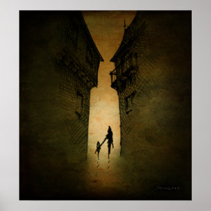 Secret Dark Alley Print Poster