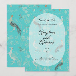 Secret d'Indochine luxury Chinoiserie pattern Einladung