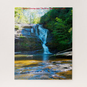 Secret Falls North Carolina Weihnachtsgrüße Puzzle