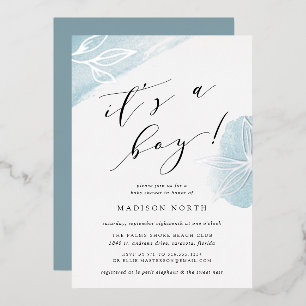 Secret Garden Botanical Baby Dusche Folieneinladung