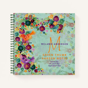 Secret Garden Floral Birds Gardeners Journal Notizbuch