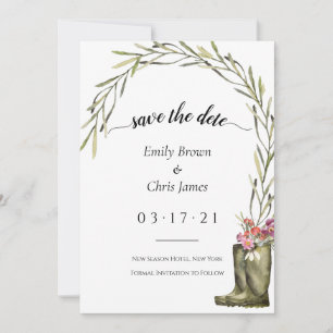 Secret Garden Foliage   Coupleboots Rustikale Hoch Save The Date