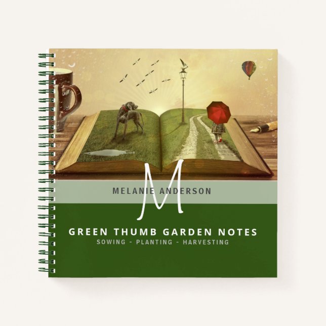 Secret Garden Green Thumb Gardeners Journal Notizbuch (Vorderseite)