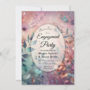 Secret Garden in Abend Glow Engagement Party Einladung