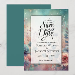 Secret Garden in Abend Glow Wedding Save The Date