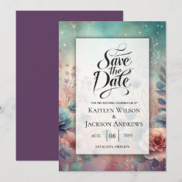 Secret Garden in Abend Glow Wedding Save The Date