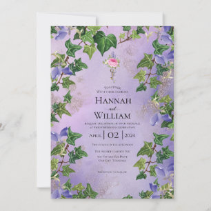Secret Garden Lilac und Vines Einladung Hochzeit