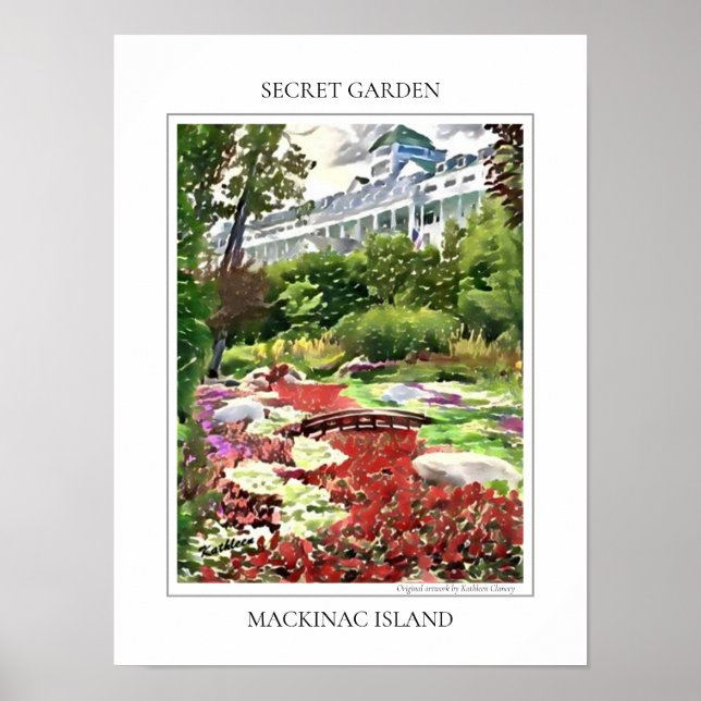 Secret Garden Mackinac Island Poster (Vorne)