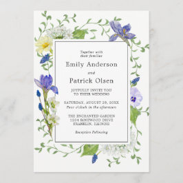 Secret Garden Rustic Boho Wildblumen Hochzeit Einladung