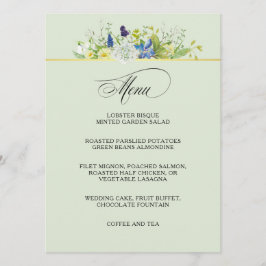 Secret Garden Rustic Wildblumen Menü Menükarte