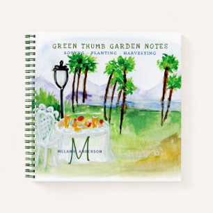 Secret Garden Watercolor Gardeners Journal Notizbuch