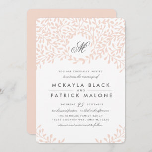 Secret Garden Wedding Invite - Blush Einladung