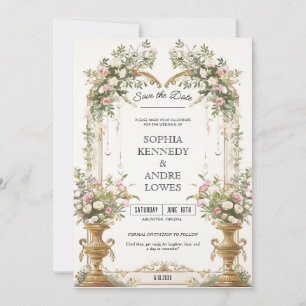 Secret Garden Wedding Save the Date Einladung