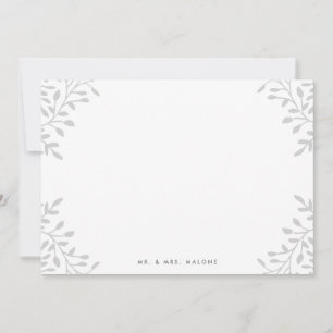 Secret Garden Wedding Stationery - Grau Mitteilungskarte