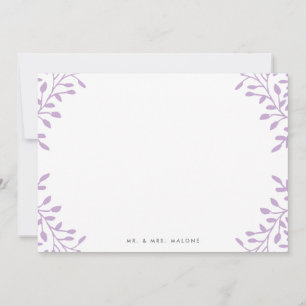 Secret Garden Wedding Stationery - Orchid Lila Mitteilungskarte