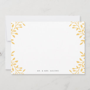 Secret Garden Wedding Stationery - Senf Yellow Mitteilungskarte