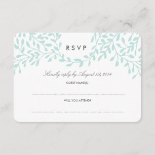 Secret Garden Wedding UAWG - Minze RSVP Karte