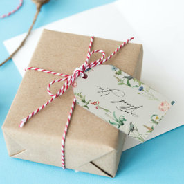 Secret Garden Wildblumen Rahmen Danke Karte Geschenkanhänger