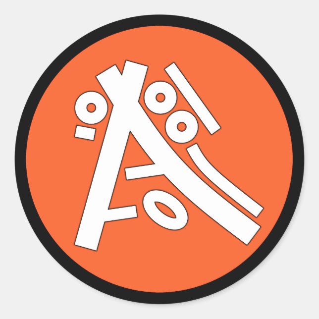 Secret ideographs (cool exotic symbols) 6b runder aufkleber (Vorderseite)