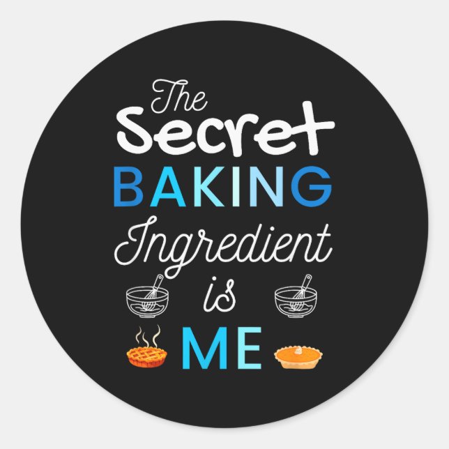 Secret Ingredient Is Me Funny Retro Cooking Baking Runder Aufkleber (Vorderseite)
